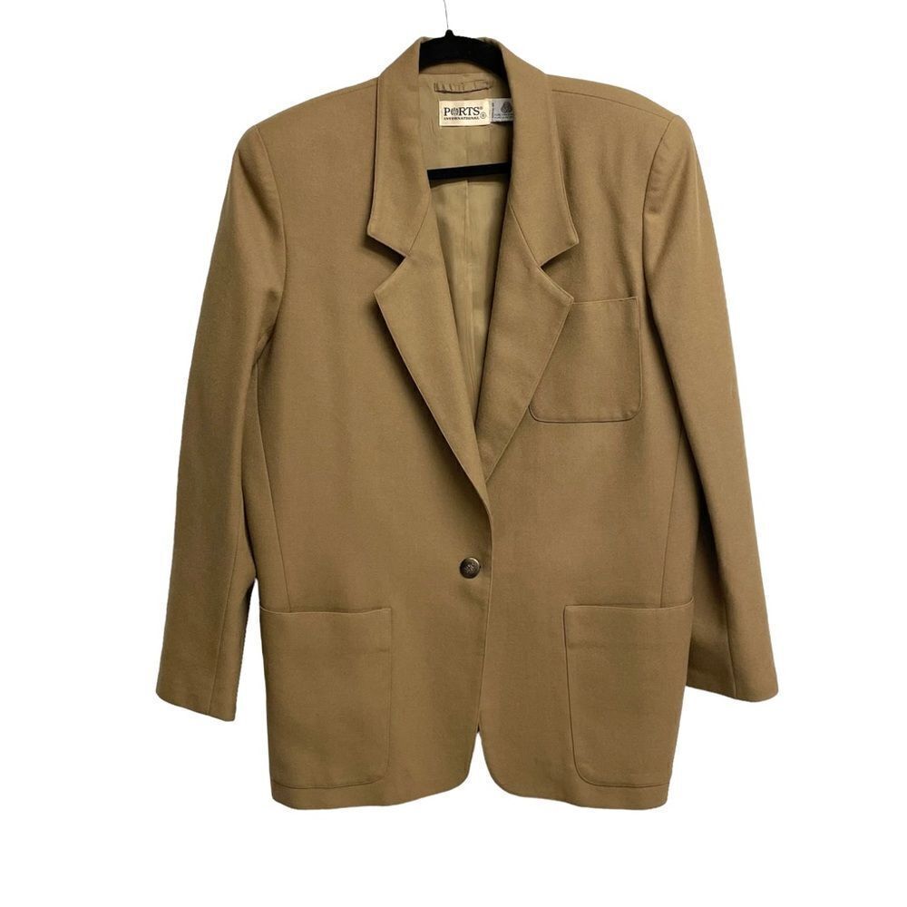 Ports 1961 Camel Brown Single-Button Blazer - Picture 3 of 7